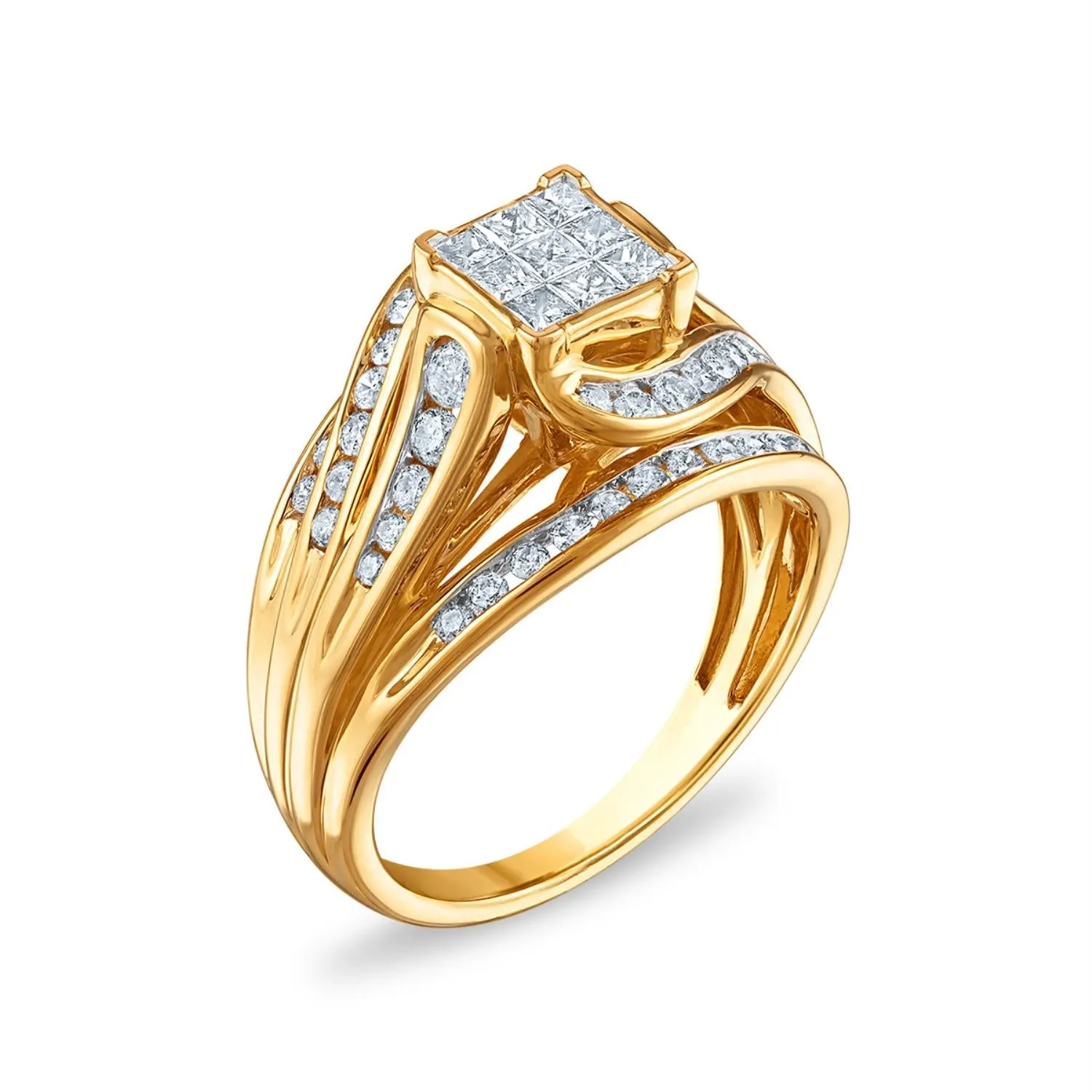 1 CTW Diamond Engagement Ring in 10KT Yellow Gold