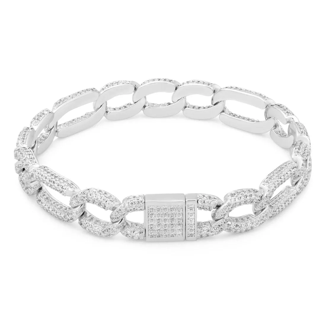 10mm Iced Figaro Bracelet