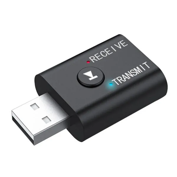 2-Piece: 2-in-1 USB Wireless Bluetooth Adapter 5.0 Transmitter