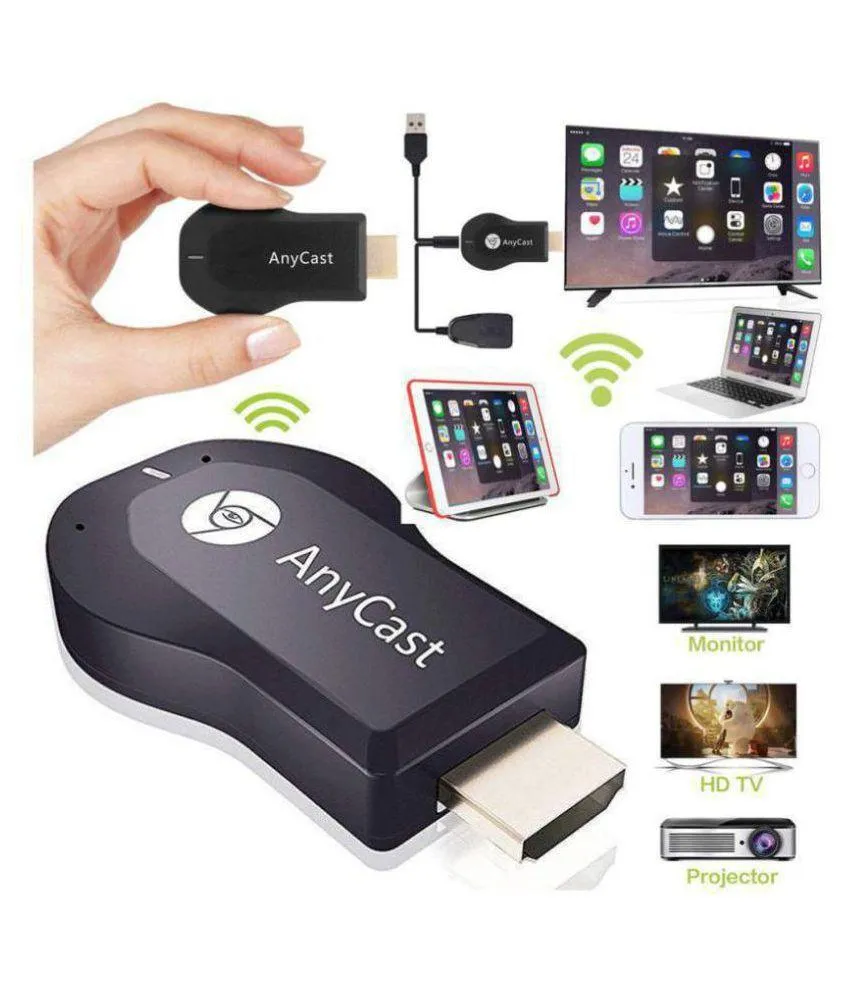 Anycast WiFi Wireless Display Dongle | DLNA Airplay | Wireless HDMI Mirroring WiFi Dongle Display, TV Dongle Receiver