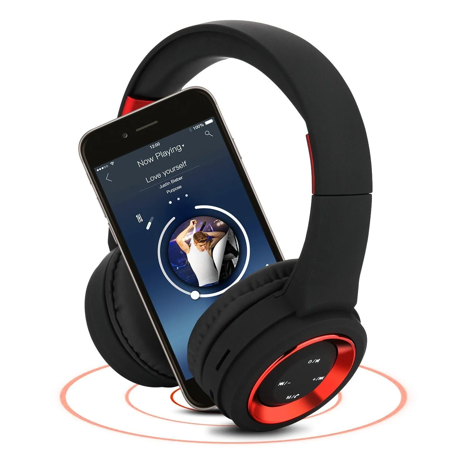 Bluetooth Headset Wireless Hi-Fi Stereo Foldable Headphones