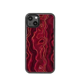 Crimson Cascade | Marble Ink Pattern Phone Case