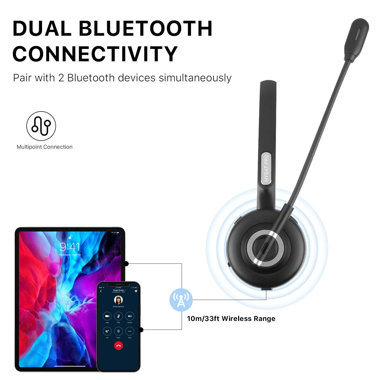 EZtalk Bluetooth Headset