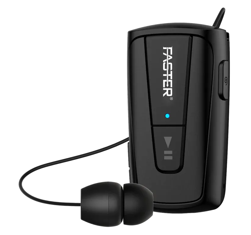 FASTER R12 Pro Retractable Bluetooth Headset Clip-on Earbuds