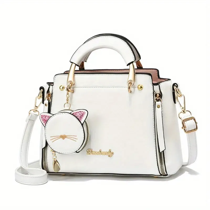 Letter Decor Hand Satchel Bag