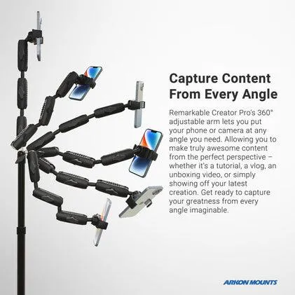 Remarkable Creator™ Pro Plus Clamp Mount with Teal Extension Pole