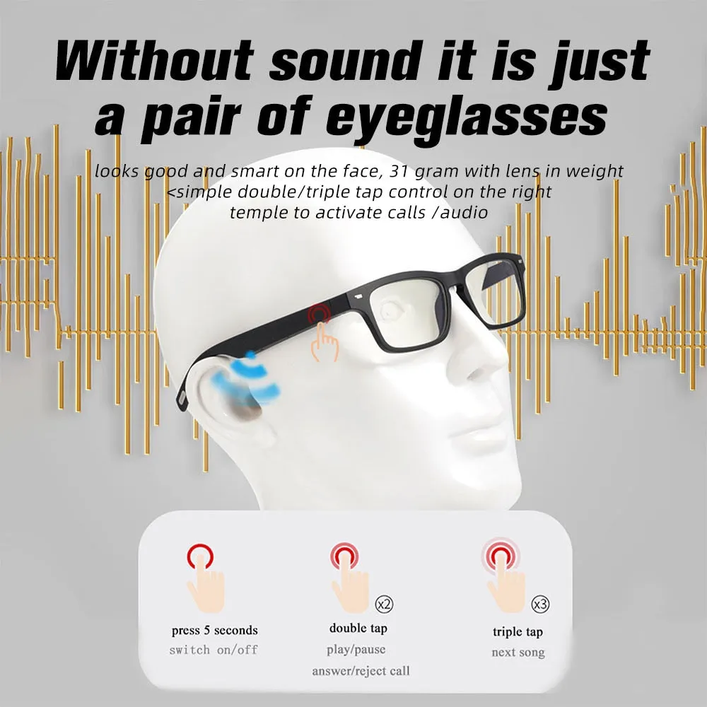 Smart Glasses Bluetooth Headphone Hands-Free Calling