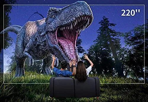 VANKYO Cinemango 100 WiFi Projector, Mini Projector for Outdoor Movies with 100'' Projector Screen, 220" Display & 1080P Supported, 55,000 Hours LED Lamp Life, Compatible with HDMI/TV Stick/USB