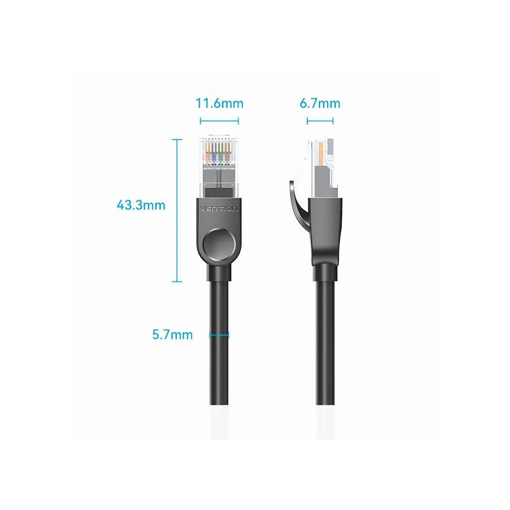 Vention 45m CAT6 UTP Ethernet Patch Cable with 1000Mbps High-Speed Network Data for Laptop, Mobile Phone, Game Console, Desktop, Television, Projector, Printer | IBNBW