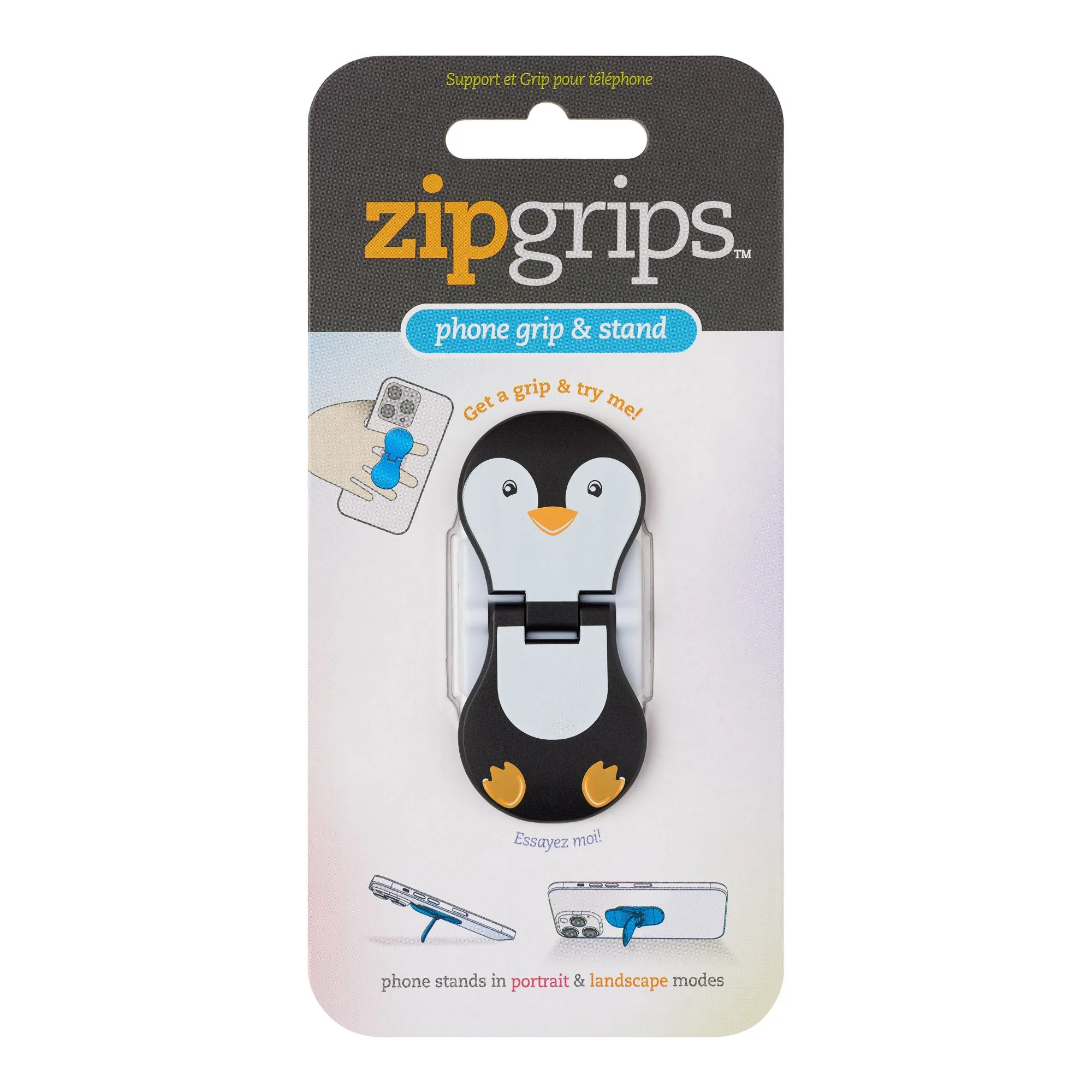 ZipGrips Phone Holder - Penguin